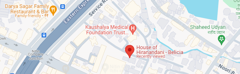 Hiranandani Belicia Thane Location Map